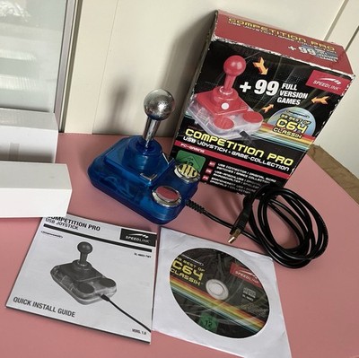 COMPETITION PRO USB Joystick BLAU SPEEDLINK SELTEN C64 Amiga SL-6602-TB Spiele