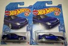 Hot Wheels 98 Honda Prelude Blue Lot Of 2