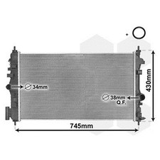 Van Wezel Motorkühler für Chevrolet Malibu Opel Insignia Saab 9-5
