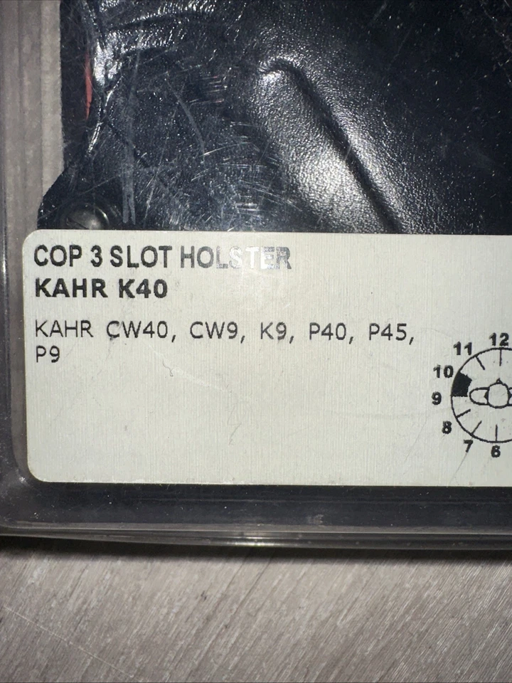 GALCO Cop 3 Slot Holster Kahr CW40, CW9, P45 Right Hand Black Leather CTS290B - Image 3 of 4