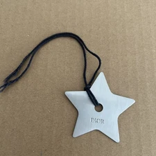 Dior Silver Metal Star Pendant Key Chain Key Ring Bag Charm