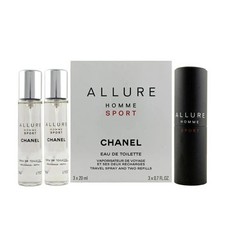 Chanel Allure Homme Sports EDT Travel Spray 20ml x3 Men Fragrance Set