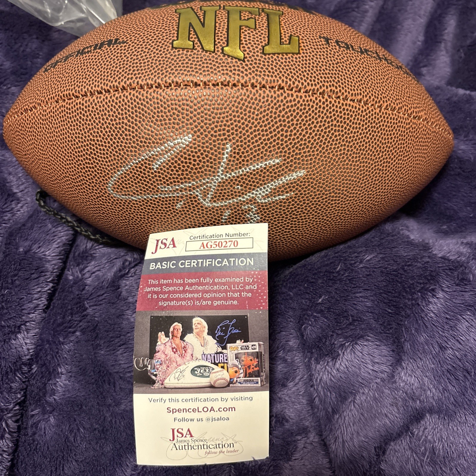 christan kirk Autographed Signed Cincinnati Bengals NFL Auto NFL Wilson Ball BAS Official Size Christian Kirk JSA 