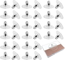 Earring Backs Replacements Earring Backing Silver Plated Pierced NEW 120Pcs