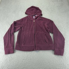 Patagonia Jacket Womens Medium Maroon Hoodie Long Sleeve Full Zip Pockets Fleece