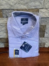 George Performance Dress Shirt Large Long Sleeve Purple Cloud