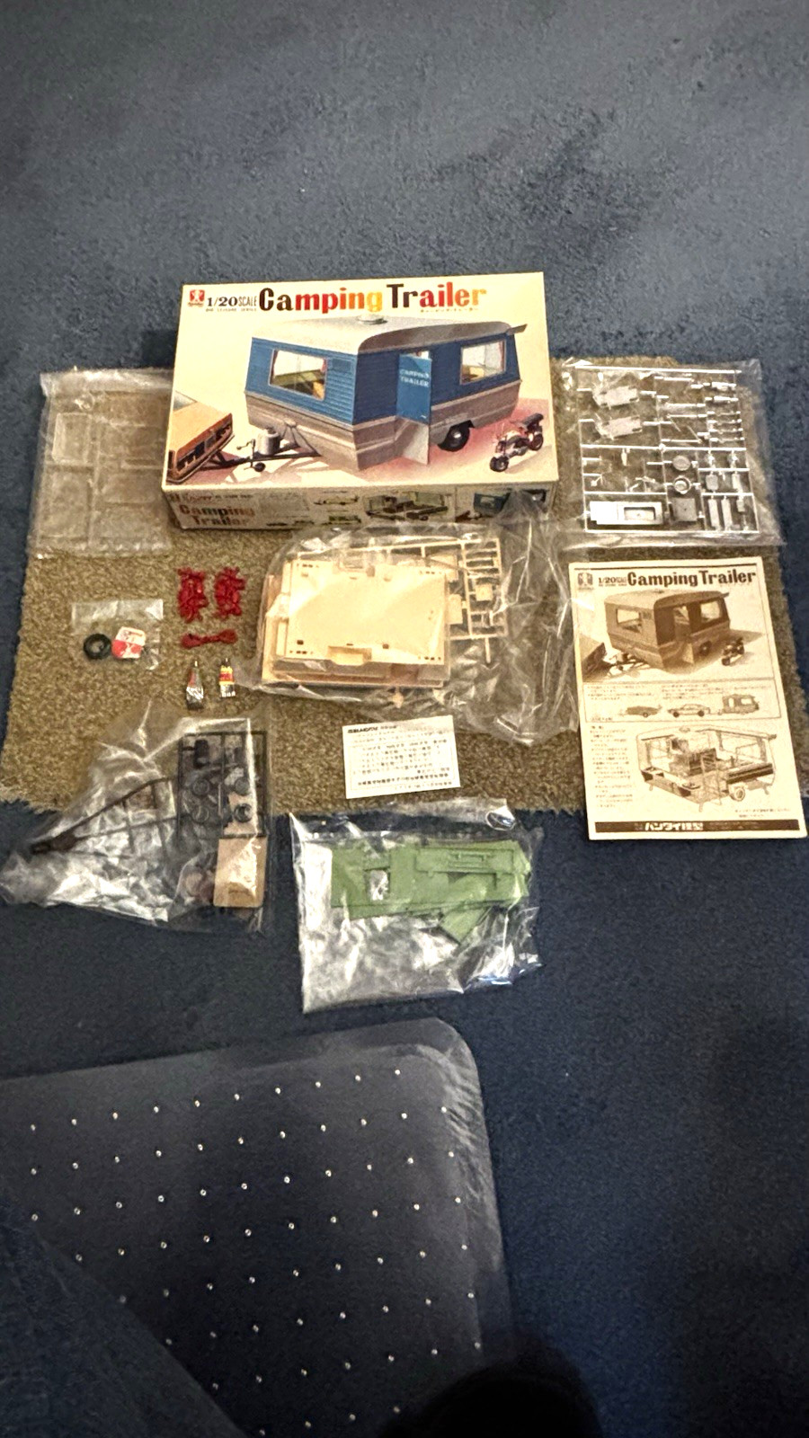 RARE BANDAI 1/20 BIG LEASURE SERIES CAMPING TRAILER MODEL KIT NMIB JAPAN READ