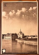 Altes Plakat CHATEAU de CHANTILLY Tourisme CNTE um 1950 Format: 62x88 cm