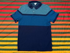 Calvin Klein Jeans Knit Polo Light/Medium/Dark Blue Mens Small Golf Shirt