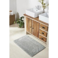 Better Trends Lilly Crochet Collection 24  x 40  Gray 100 Cotton bath mat rug