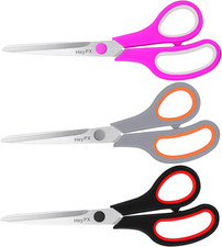 3-Pack 8.5" Ultra Sharp Stainless Steel Scissors - Premium All Purpose for Offic