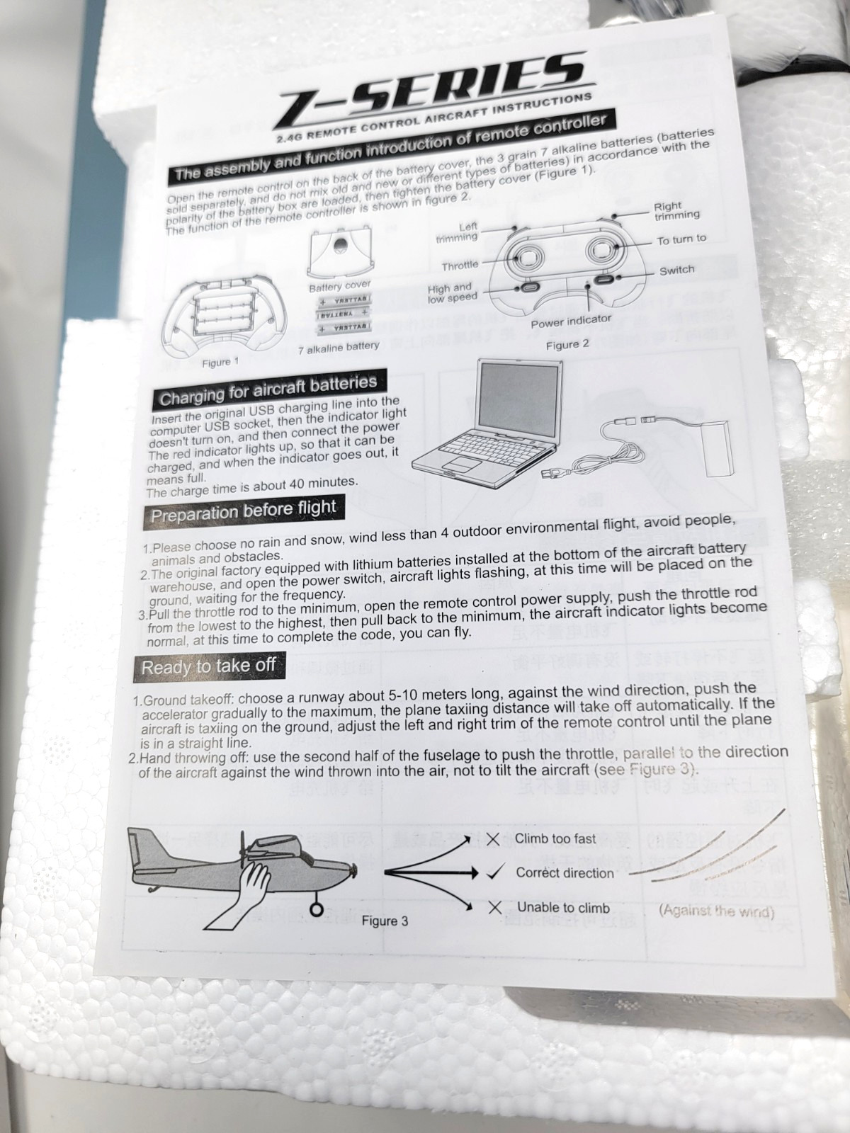 Cessna Z53 Fixed Wing Remote Controlled Glider Blue