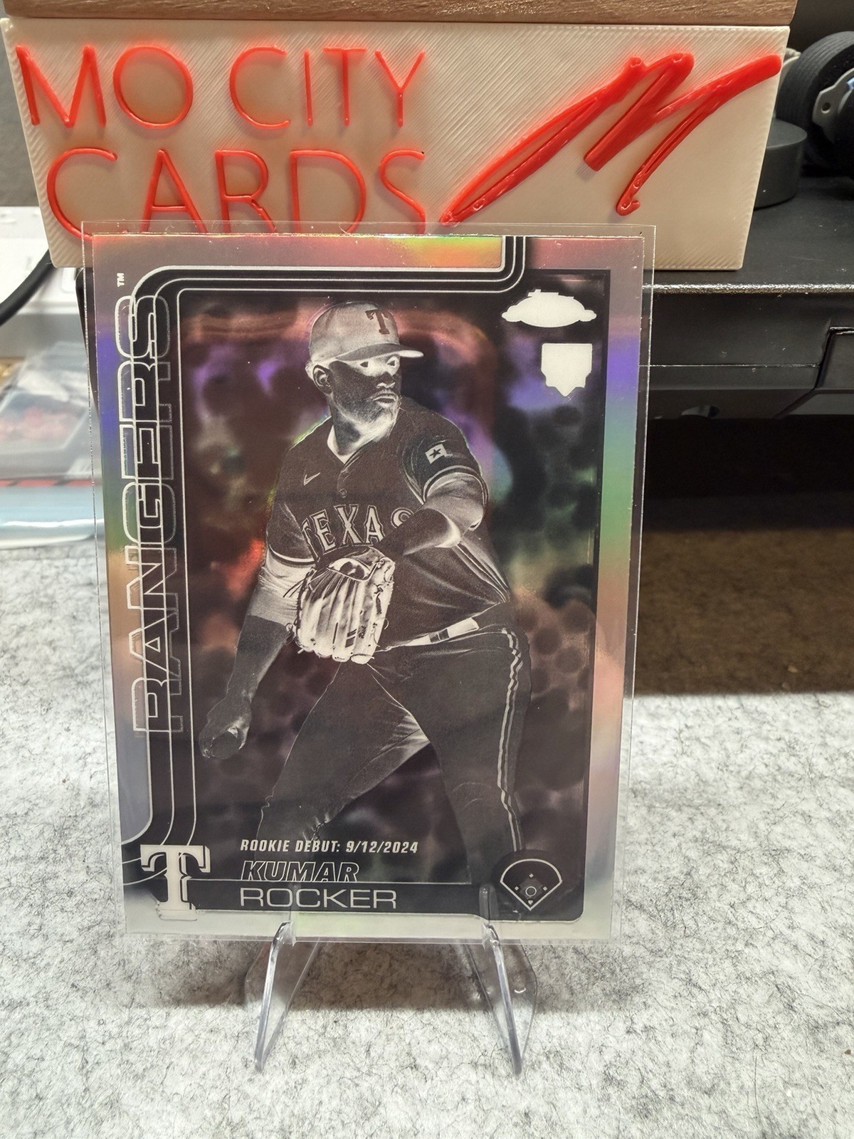 2025 Topps Chrome Negative Refractor - Kumar Rocker (#73) RC Texas Rangers