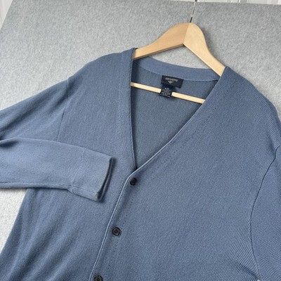 Dockers Cardigan Sweater Mens Medium Blue Button Front V-Neck Knit Grandpacore