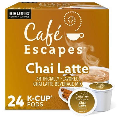 Café Escapes Chai Latte Keurig Single-Serve 24 Count (Pack of 1), coffee