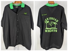Vintage 70s 80s King Louie Bowling Shirt Carribean Nights Pinup Cocktail XL USA