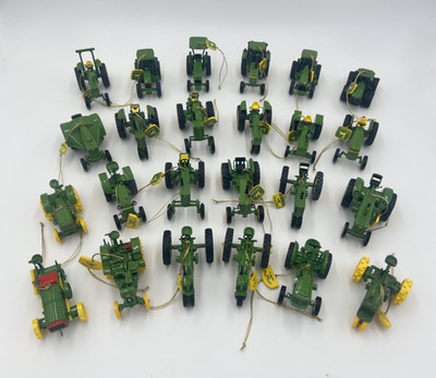 The Danbury Mint 24 Set John Deere Tractor Ornaments with Danbury storage box