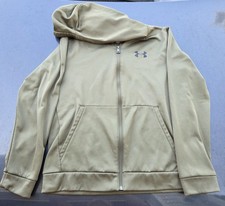 Under Armour Armour Fleece Full Zip Hoodie Youth L Olive Green Loose Sporty