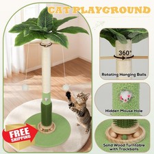 COUNER Cat Scratching Post 37.5'' Sisal Cat Tree Mouse Toy Ball