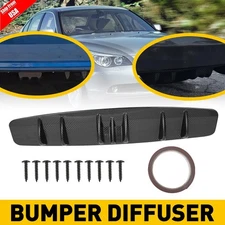 33" Car Rear Bumper Diffuser Spoiler Splitter Wing Trim SET Carbon Fiber Look