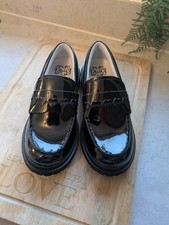 Girls lelli kelly black loafers size 2