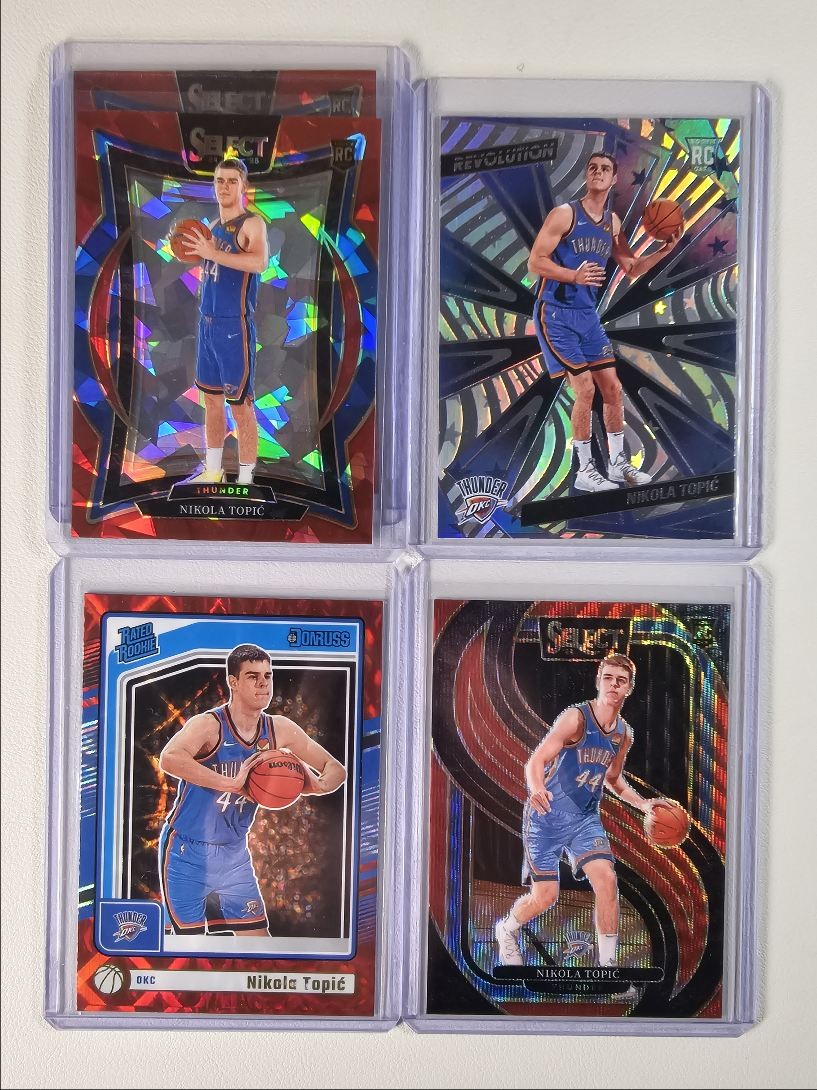 [5] NIKOLA TOPIC 2024-25 SELECT CONCOURSE ROOKIE RED WAVE PRIZM RC Q2563