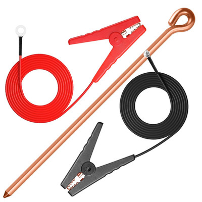 Portable Ground Rod with Electric Fence Wire, Solar Fence Charger Electric Fence