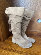 Children s Place Girls Suede Tall Boot Brown Size 2 Used