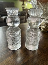 2 bougeoirs de Noël vintage Bjorn Wiinblad Design Rosenthal Kings Wiseman en verre 6"
