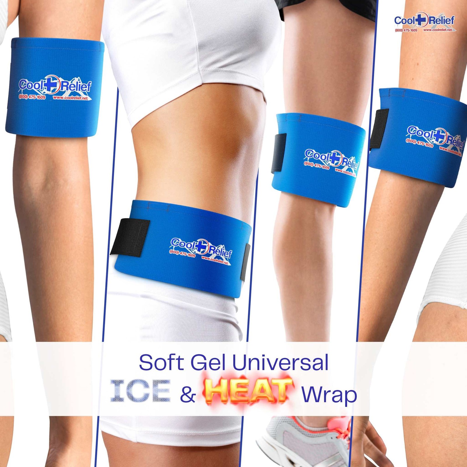 Soft Gel Universal Ice and Heat Wrap, Elbow, Thigh, Ankle, W