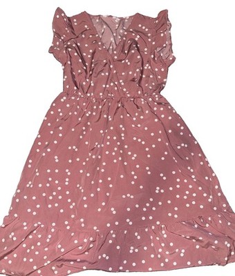 Pat Pat Pink polkadot Dress Size Medium, very nice CLEAN Smoke Free Home! VGC!