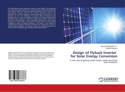 Design of Flyback Inverter for Solar Energy Conversion P. (u. a.) Taschenbuch