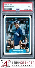 1982 FLEER #343 CARLTON FISK WHITE SOX HOF PSA 9
