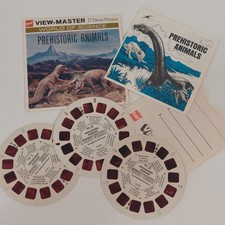Vintage View Master B619 Prehistoric Animals Dinosaurs 3 Reels Booklet
