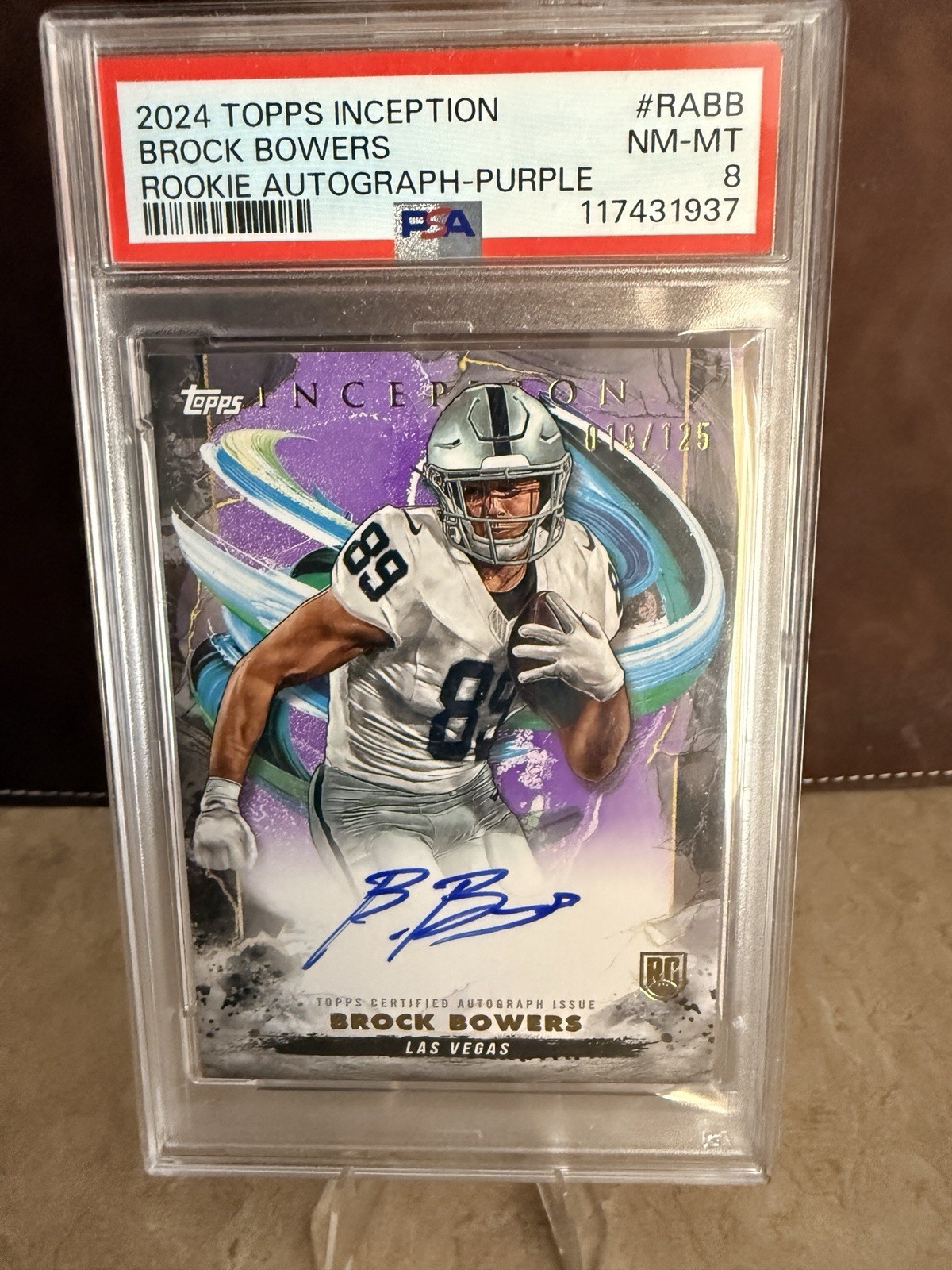 2024 Topps Inception - Rookie Autographs Brock Bowers #RA-BB (AU, RC)