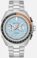 Bulova Racer Cronógrafo Hombre 42mm Esfera Azul Claro Pulsera Acero Cuarzo 98B432