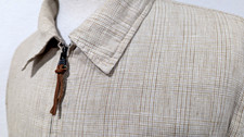 J.CREW Mens Harrington Jacket 100% LINEN PLAI...