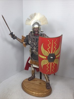 1/6 CUSTOM ROMAN EMPIRE CENTURION LEGIONNAIRE WARRIOR 2-SWORDS & SHIELD + STAND