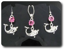 Minéraux et pierres précieuses. PARURE SAPHIR ROSE 3x6 mm Plaqué Or blanc 18 K.