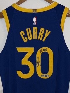 Stephen Curry "2x MVP" Signed Warriors Nike ADV NBA Authentic Jersey USASM & BAS