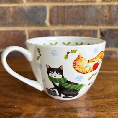 Potobello By Design  Let s Pawty  Cats Holiday Gifts Snowflakes Bone China