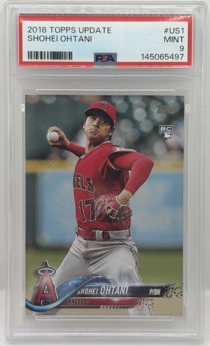 2018 Topps Update Shohei Ohtani #US1 RC Pitching In Red Jersey PSA 9 MINT