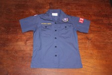 Boy Scouts of America BSA Youth Shirt Blue Medium Glued Patches Short Sleeve