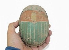 Rare Ancient Egyptian Antique Royal Scarab Statue for Protection Egyptology BC