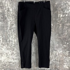 Chicos Size 3/XL Perfect Stretch Ankle Minimalist Pants Black Pull On Casual