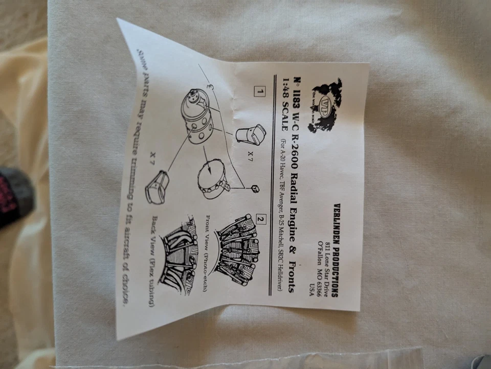 Verlinden Productions W-C 2600 Radio Engine And Fronts Kit 1183 - Image 2 of 4