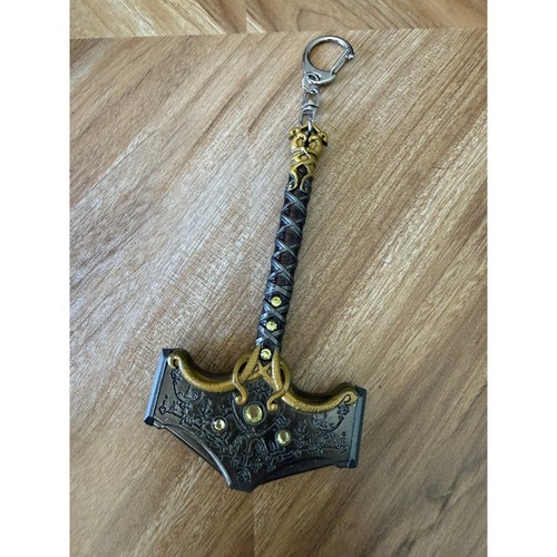 God of War Ragnarök Thor's Mjölnir Hammer Keychain