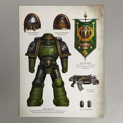 Salamanders Legion Farben Horus Häresie Warhammer 40.000 Kunstbild Poster 40K