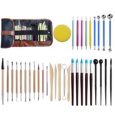 LANGQUN 35pcs Clay Sculpting and Pottery Tools Kit - Air Dry and Polymer Clay...