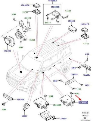 Land Rover Defender L663 Keyless Entry/Start Passive Module LR170911 ORIGINAL